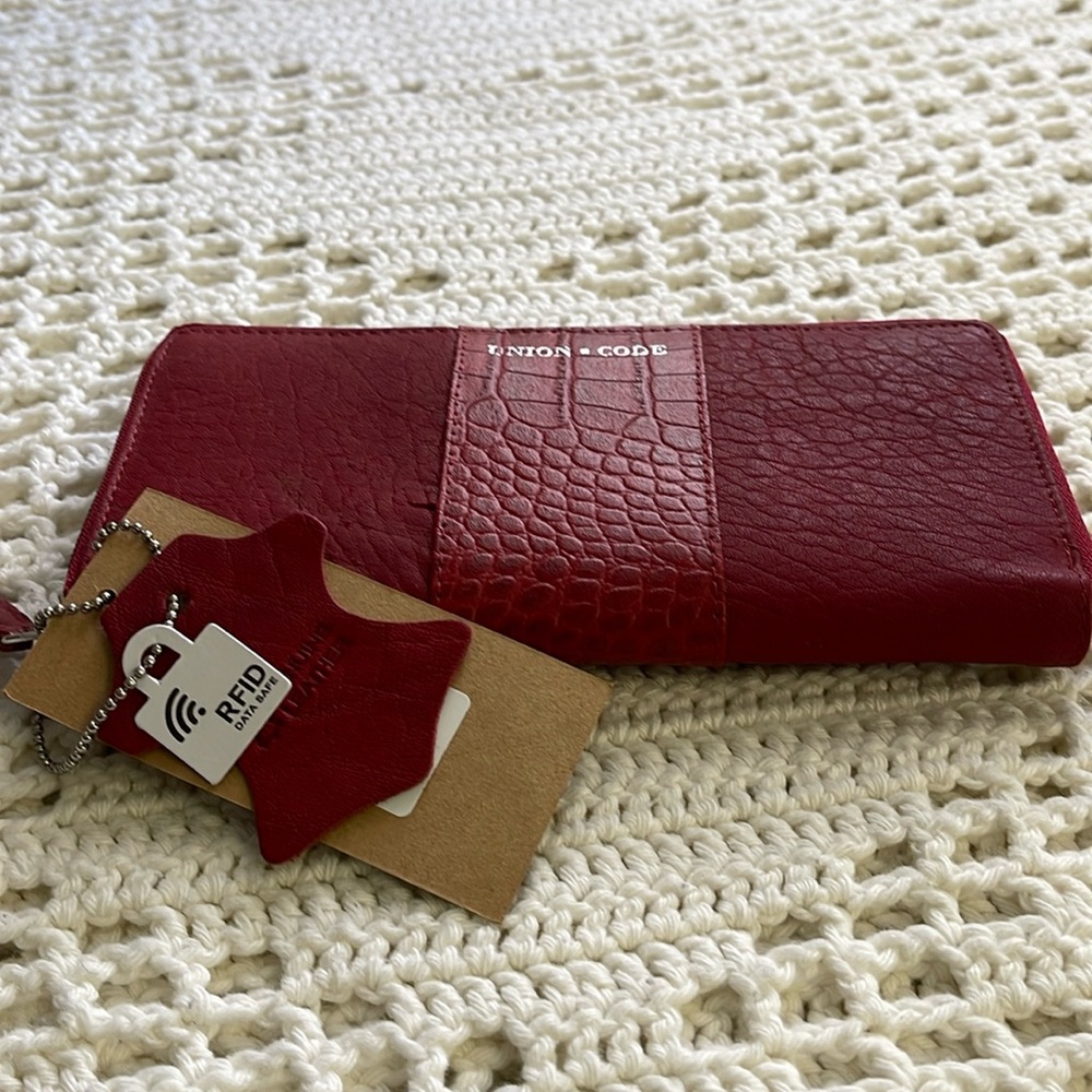 Ladies Red leather Rfid wallet